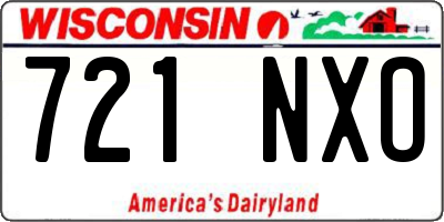 WI license plate 721NXO