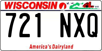 WI license plate 721NXQ