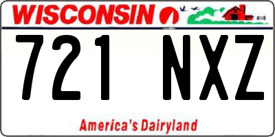 WI license plate 721NXZ