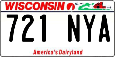 WI license plate 721NYA