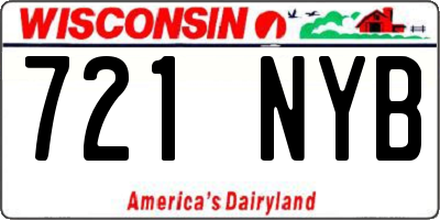 WI license plate 721NYB