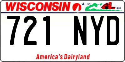 WI license plate 721NYD