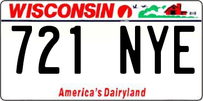 WI license plate 721NYE