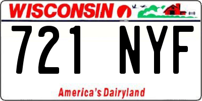 WI license plate 721NYF