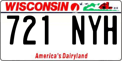 WI license plate 721NYH
