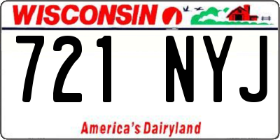 WI license plate 721NYJ