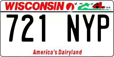 WI license plate 721NYP