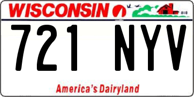 WI license plate 721NYV