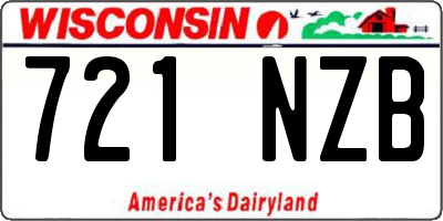 WI license plate 721NZB