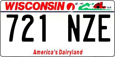 WI license plate 721NZE