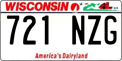 WI license plate 721NZG