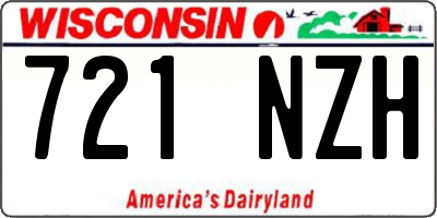 WI license plate 721NZH