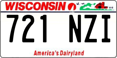 WI license plate 721NZI