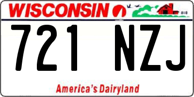 WI license plate 721NZJ