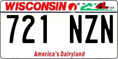 WI license plate 721NZN