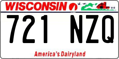 WI license plate 721NZQ