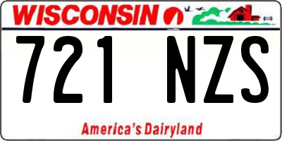 WI license plate 721NZS