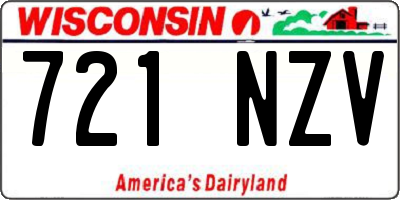 WI license plate 721NZV