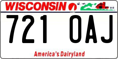 WI license plate 721OAJ