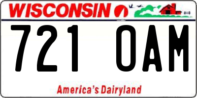 WI license plate 721OAM