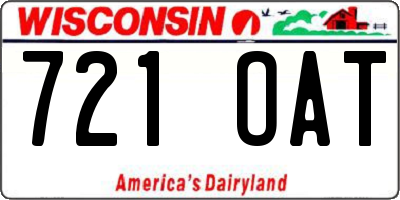 WI license plate 721OAT