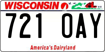 WI license plate 721OAY