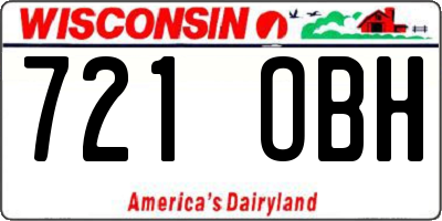 WI license plate 721OBH
