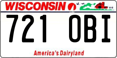 WI license plate 721OBI