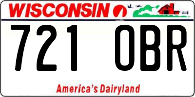 WI license plate 721OBR