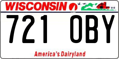 WI license plate 721OBY