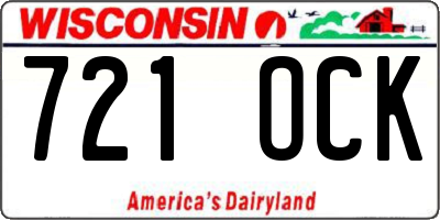WI license plate 721OCK