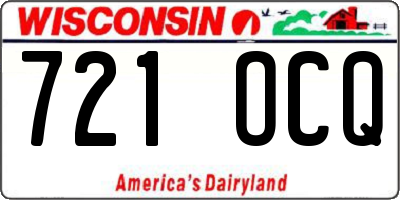 WI license plate 721OCQ