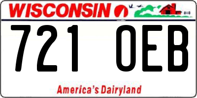 WI license plate 721OEB
