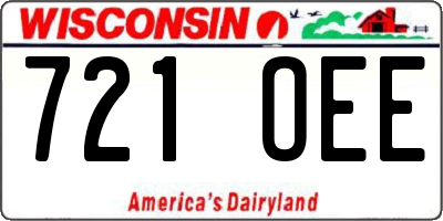 WI license plate 721OEE