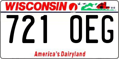 WI license plate 721OEG