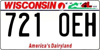 WI license plate 721OEH