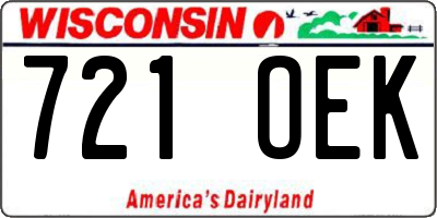 WI license plate 721OEK