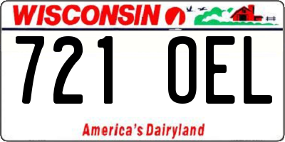 WI license plate 721OEL