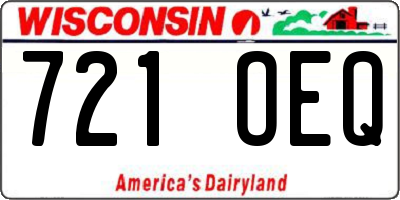 WI license plate 721OEQ