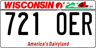WI license plate 721OER
