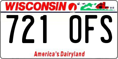 WI license plate 721OFS