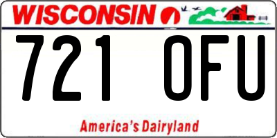 WI license plate 721OFU