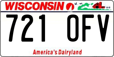 WI license plate 721OFV
