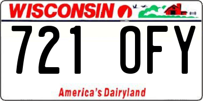WI license plate 721OFY