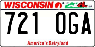 WI license plate 721OGA