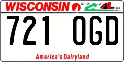 WI license plate 721OGD