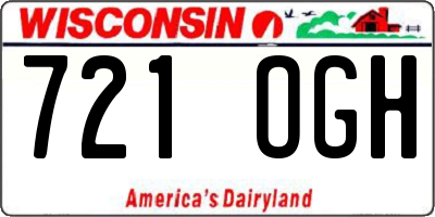 WI license plate 721OGH
