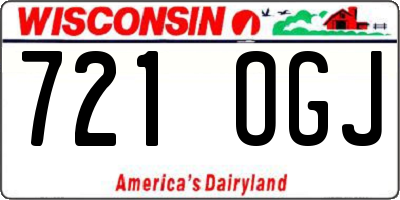 WI license plate 721OGJ