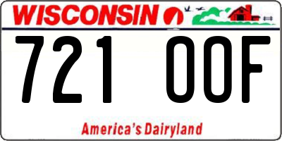 WI license plate 721OOF