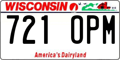 WI license plate 721OPM